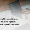 Laptop-Arbeitsplatz mit Zahnmodellen und Instrumenten – Symbol für Gewinnpotenzial einer Zahnarztpraxis, erstellt von praxisangebote.dental